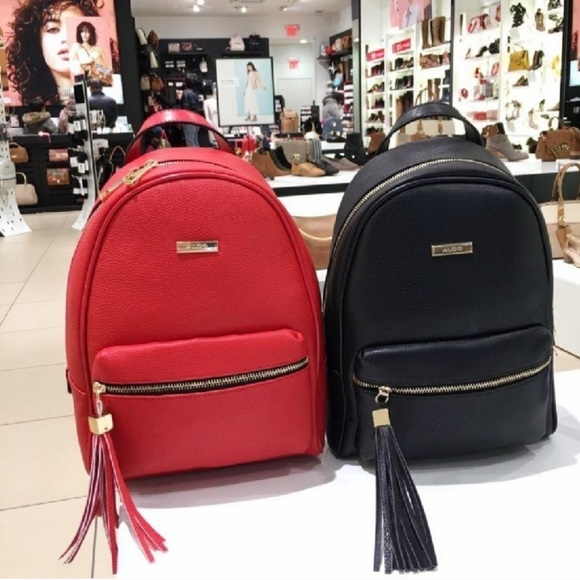 aldo red backpack